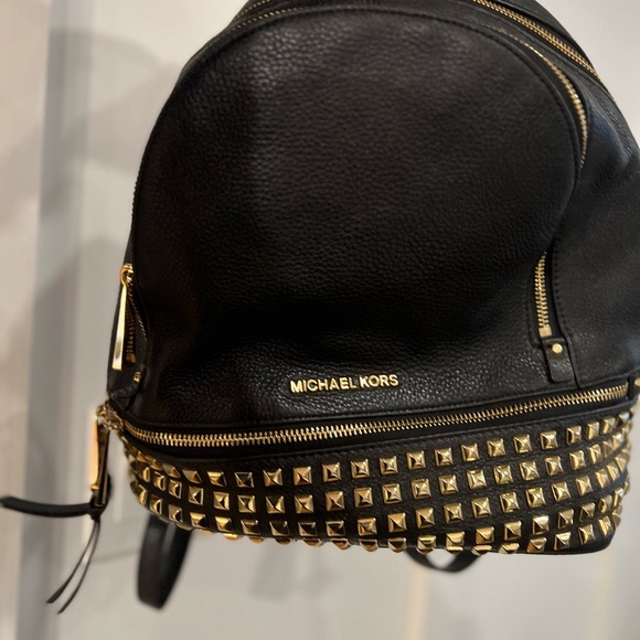 Michael Kors Backpack with gold studs. main image 3